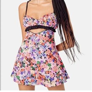 For Love and Lemons Floral mini dress